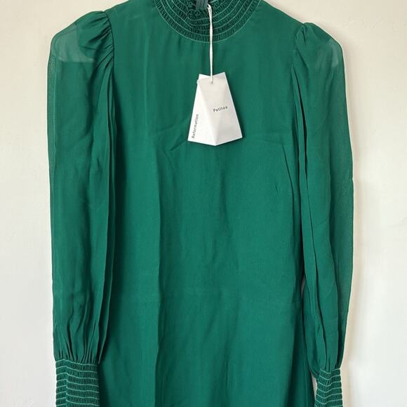 Reformation Archie Dress in Emerald Size: 8 Petite - Picture 7 of 11